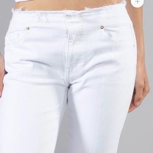 FRAME Cutoff Waist Slit Hem Mini Boot Jeans sz 30